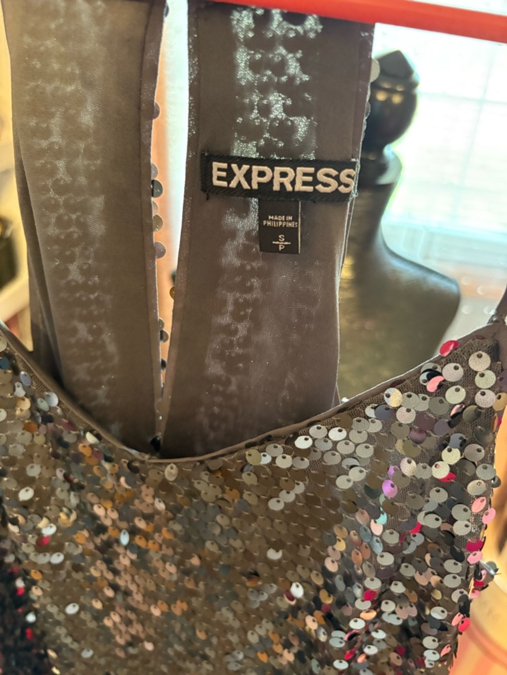 Express Black Sequin Party Dress - Picture 5 of 6